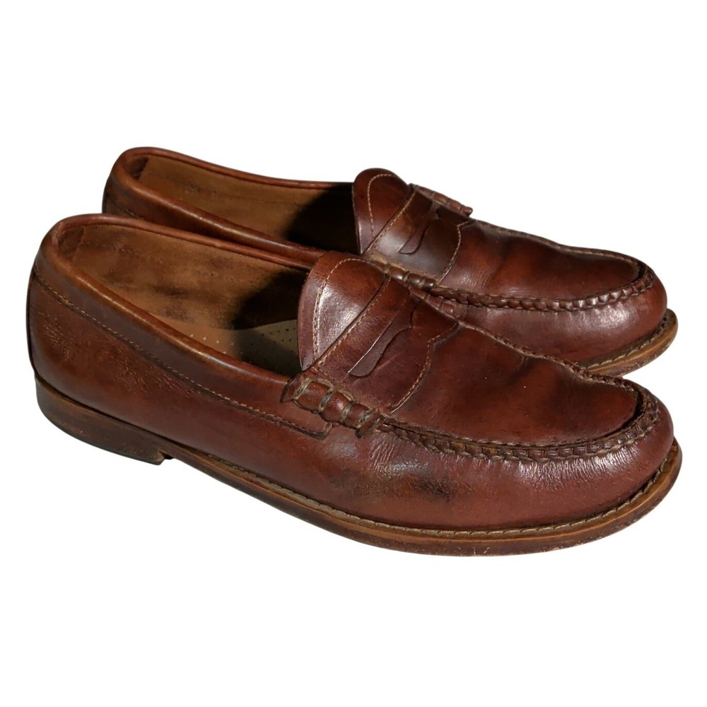 GH Bass Penny Loafers Mens Size 10.5 Leather Slip On Dress Shoes Oxblood Preppy